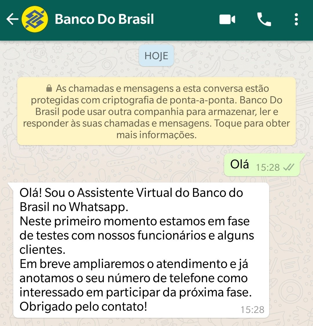 banco do brasil whatsapp