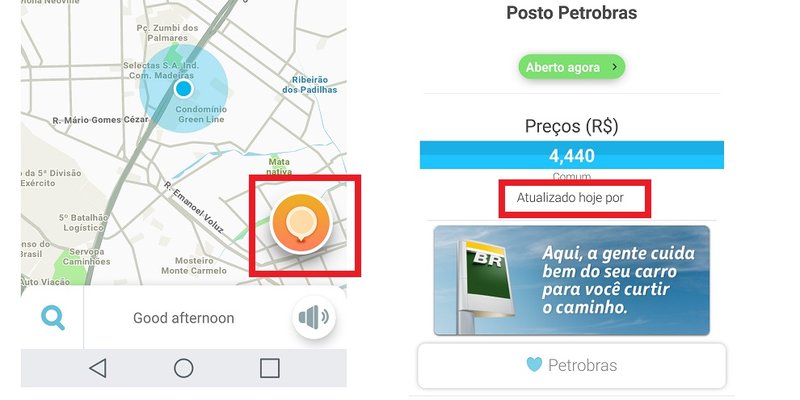 Waze e combustíveis