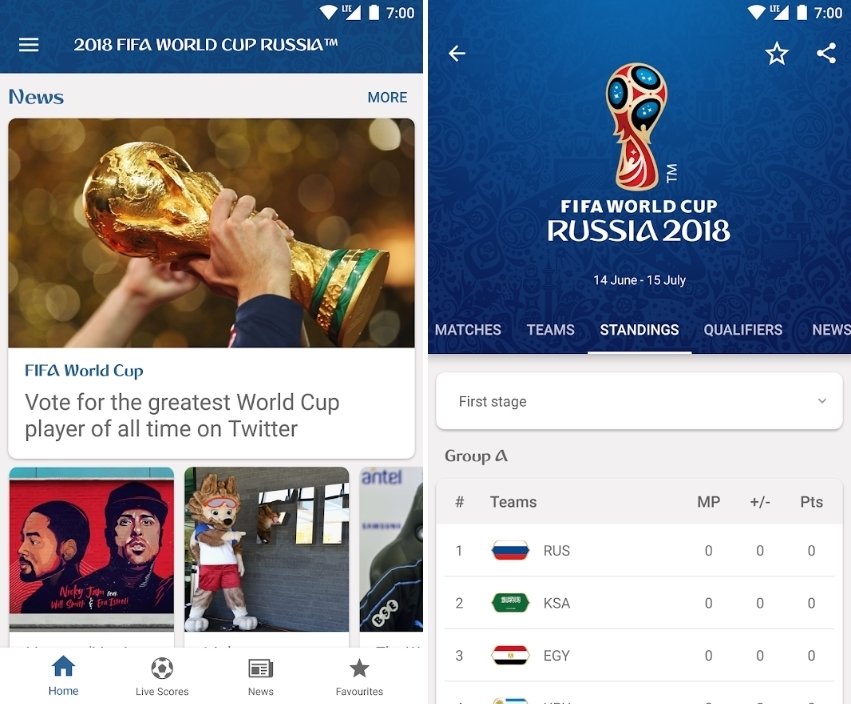 Tabela Copa do mundo 2018 - Rússia APK برای دانلود اندروید