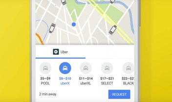 Não é mais possível chamar um Uber usando apenas o Google Maps