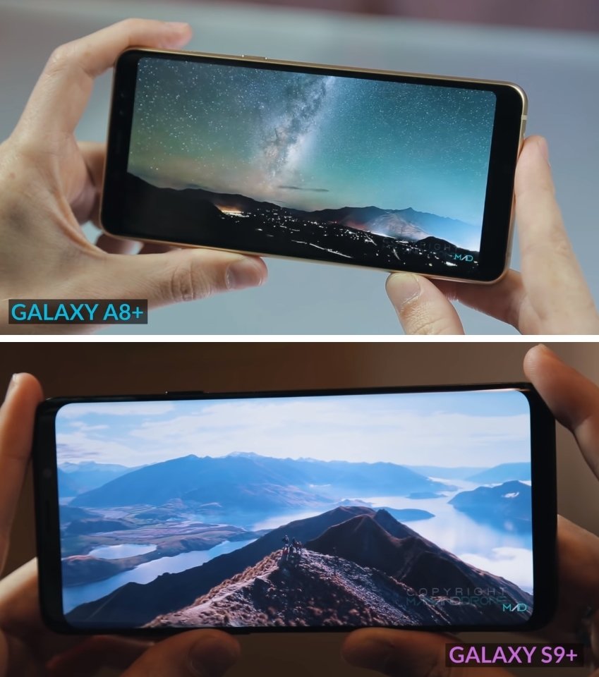 Samsung Galaxy A8+ vs S9+