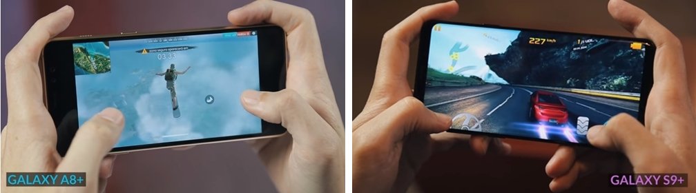 Samsung Galaxy A8+ vs S9+