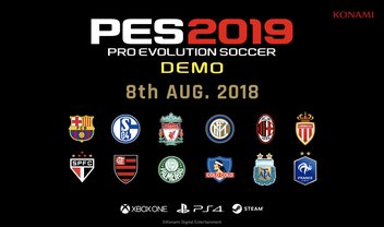 PES 2019: game terá demo em agosto e terá São Paulo, Palmeiras e Flamengo