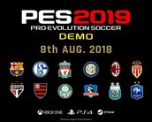 PES 2019 ganha demonstração gratuita com Flamengo, São Paulo e Palmeiras