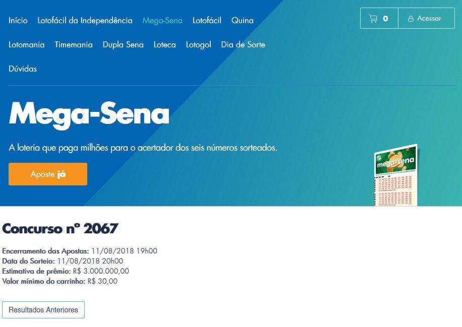 Loterias Online: Quina, Mega Sena e mais