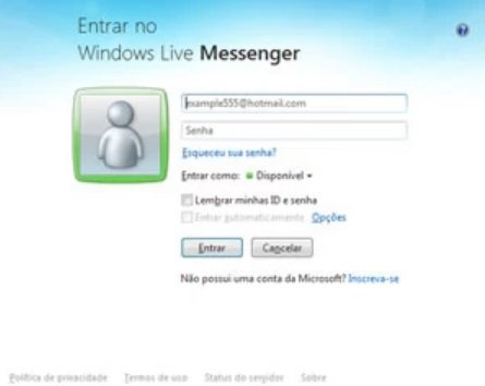 Uma tela de login.