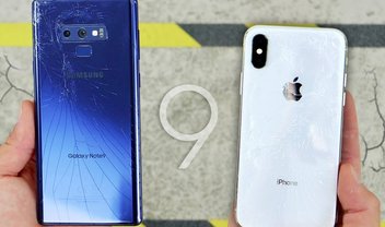 Qual é mais resistente? Galaxy Note 9 ou iPhone X; assista ao “drop test”