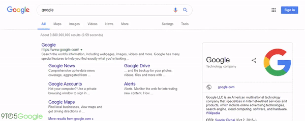 nova busca google