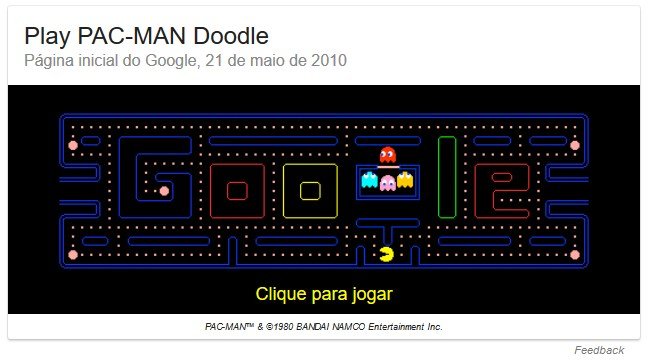 Jogos conhecidos do Google Doodle: buscador relembra brincadeiras famosas