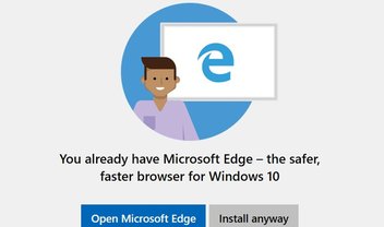 Alerta” no Windows 10 desencorajando instalação do Chrome era só