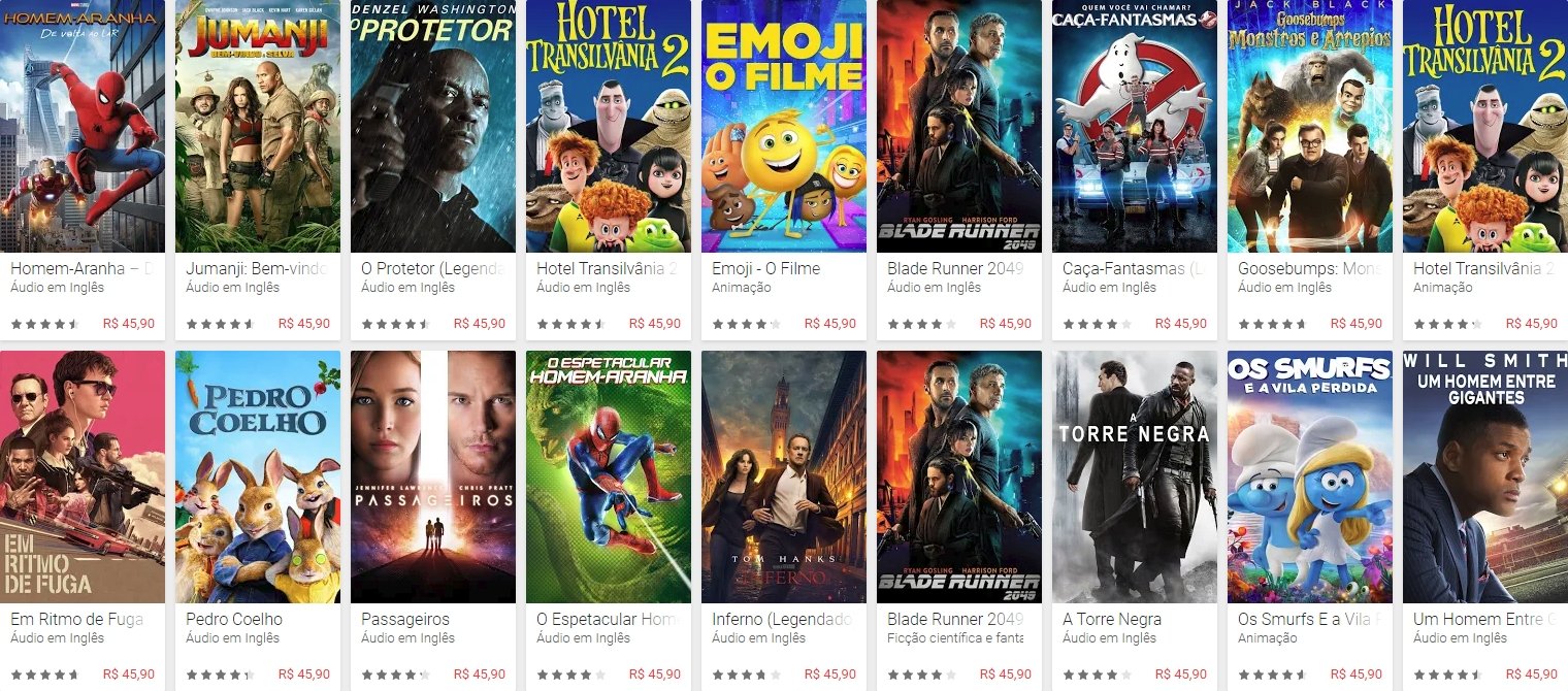 Alugue Filmes no Google Play F R$ 4 - Promobit