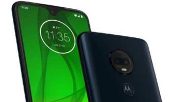 Imagem do Moto G7 Plus mostra aparelho com mesmo visual da versão menor