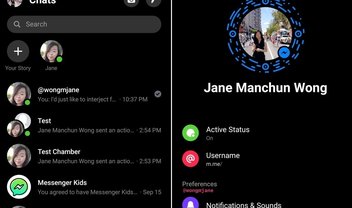 Facebook Messenger começa a testar um tema escuro
