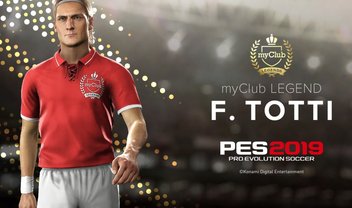 PES 2019 vê o retorno de lendas como Francesco Totti aos campos virtuais