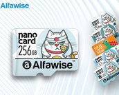 Micro SD com 256 GB de memória feito pela Alfawise está em ótima promoção