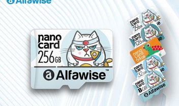 Micro SD com 256 GB de memória feito pela Alfawise está em ótima promoção