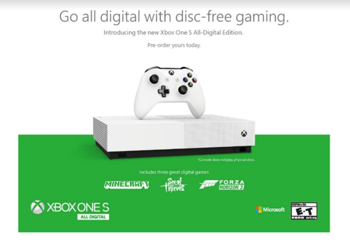 Microsoft anuncia novo Xbox One S sem entrada para discos