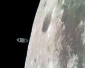 Galaxy S8 é usado junto a telescópio para fotografar Saturno alinhado à Lua