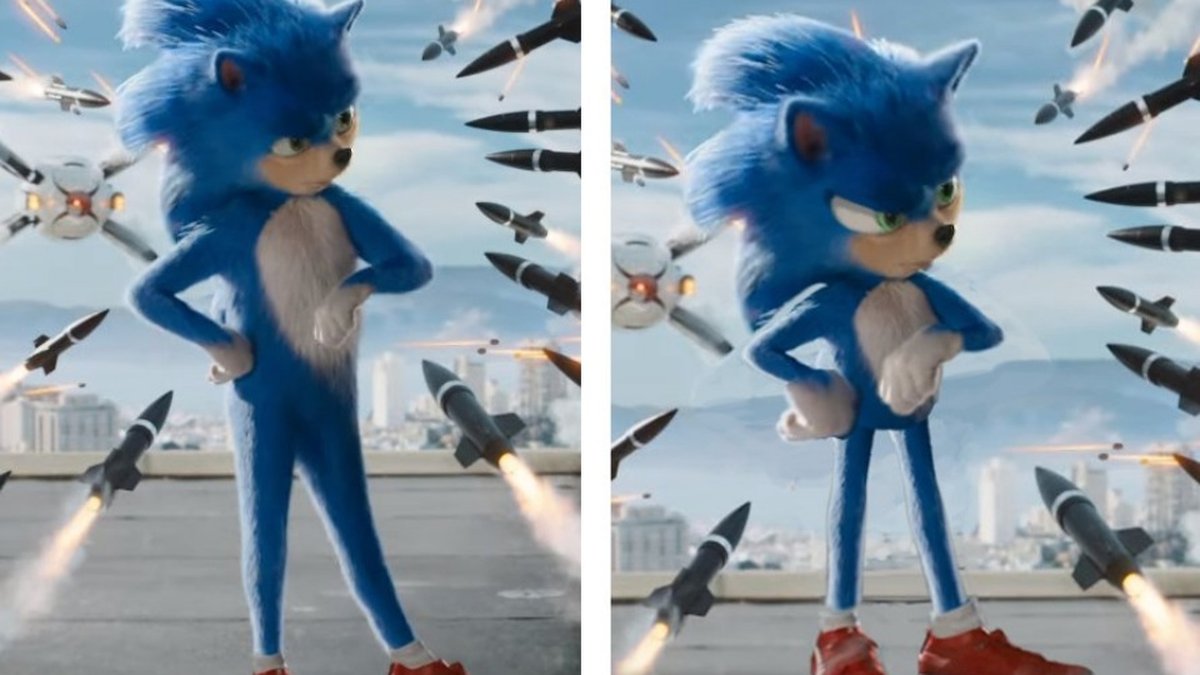 Novo design de Sonic no filme é uma diferença do dia para a noite