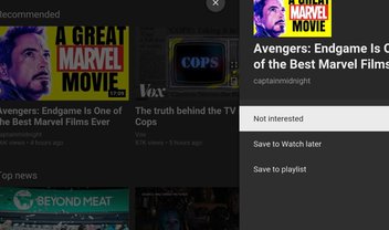 App do YouTube para Android TV ganha menu com opção 'Assistir depois'