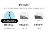 Uber troca Juntos por 'Shallow Now'  no aplicativo