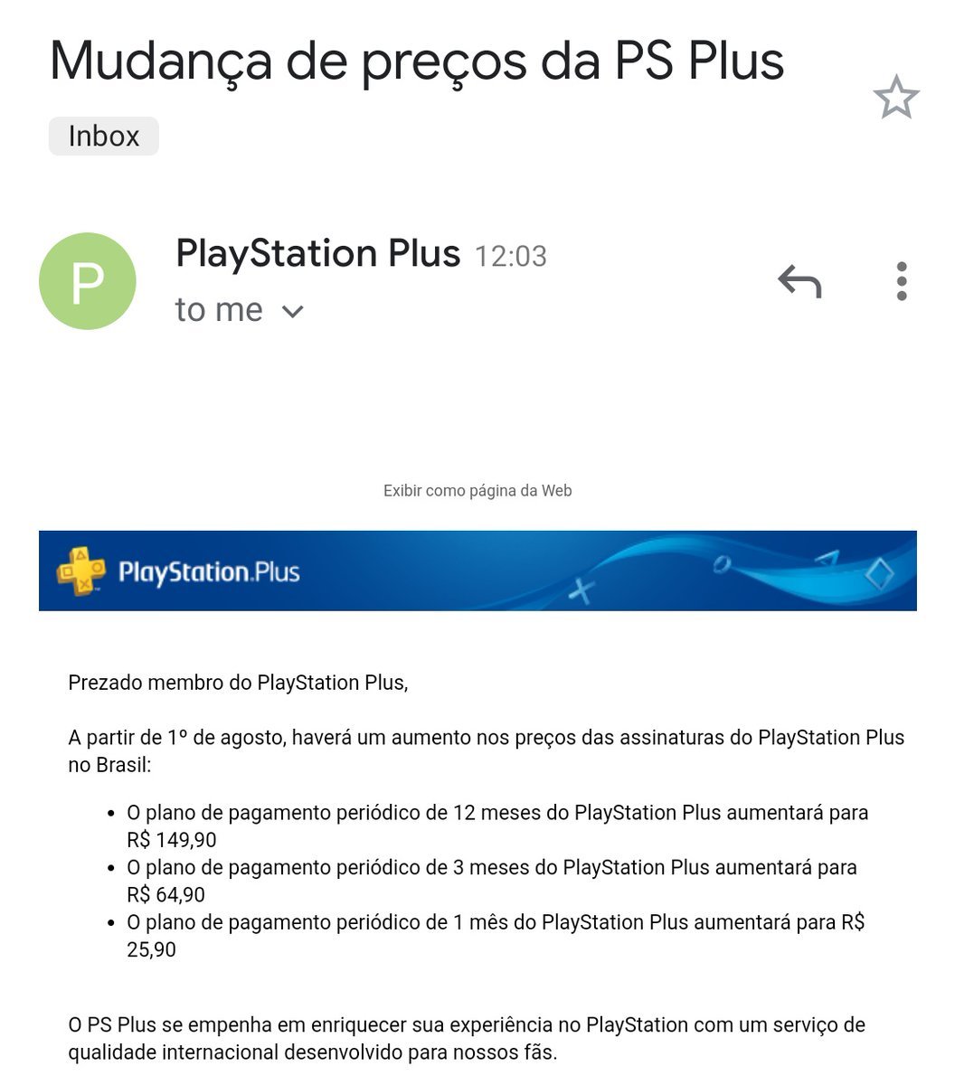 Preço de assinatura da PlayStation Plus vai aumentar no Brasil