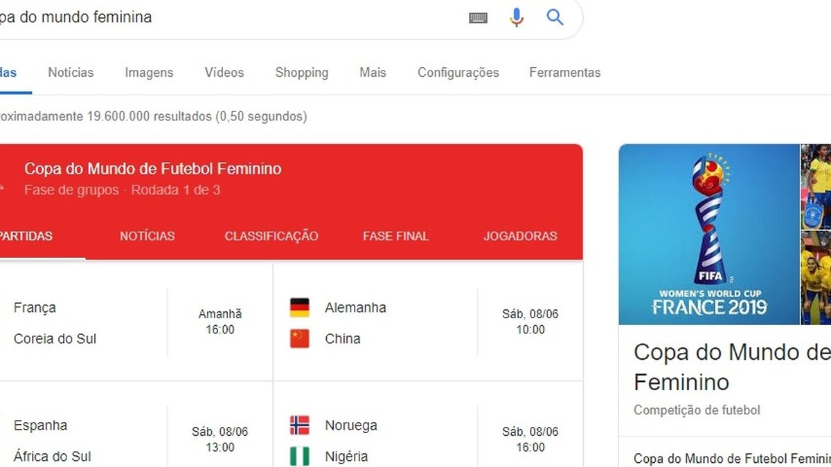 Como acompanhar os jogos de futebol pelo Google em tempo real - Canaltech