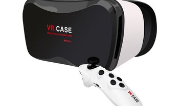 VR Case 5 Plus: óculos de realidade virtual com controle remoto por R$ 70