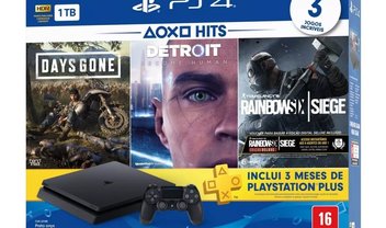 PS4 1 TB por R$ 2.023 com Days Gone, Detroit e Rainbow Six Siege