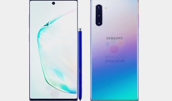 Render vazado do Galaxy Note 10 mostra aparelho sem entrada para fones