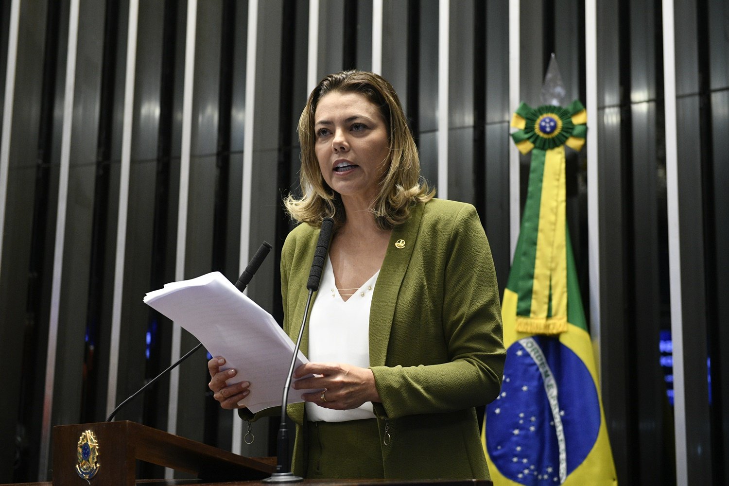 A senadora Leila Barros