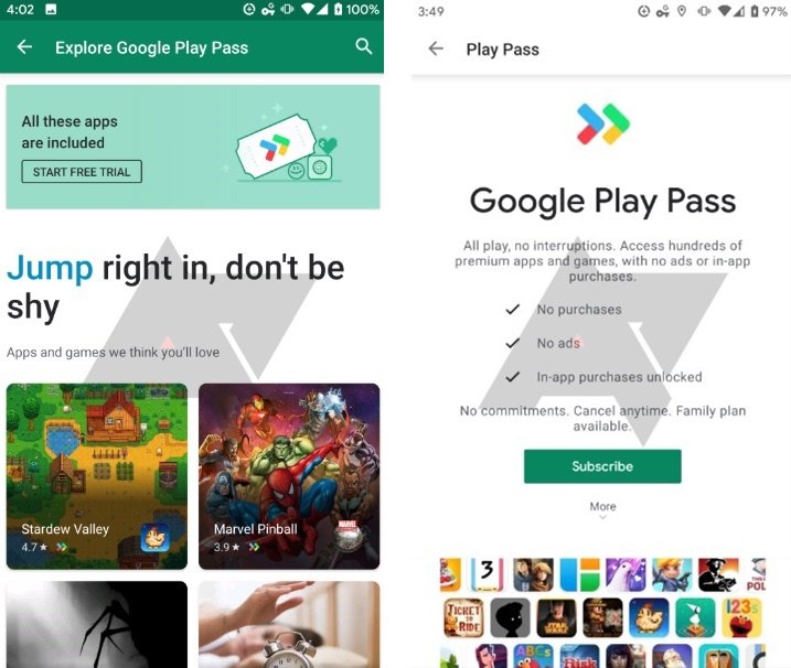 Google Play Pass, Software