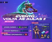 Free Fire: evento de volta as aulas garante prêmios especiais