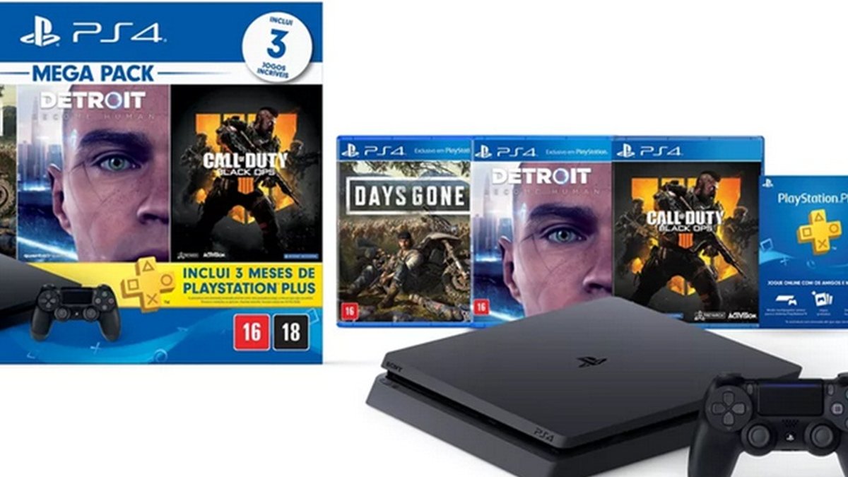 Console playstation 4 bundle 18 casa bahia