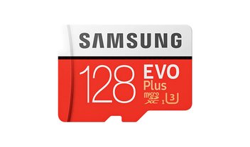 Cartão de memória Samsung com 128 GB por R$ 78