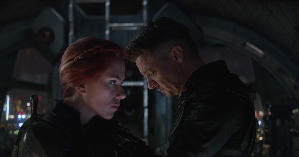 Scarlett Johansson e Jeremy Renner em Vingadores: Ultimato - 2019 (Fonte: IMDb/Reprodução)