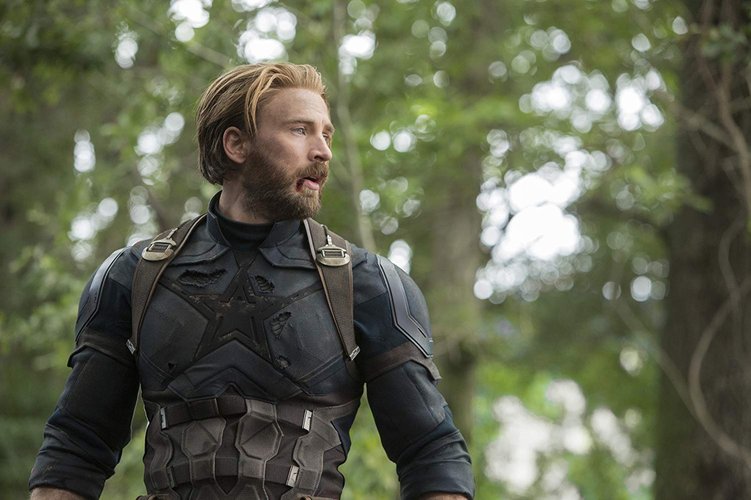 Chris Evans em Vingadores: Guerra Infinita - 2018 (Fonte: IMDb/Reprodução)