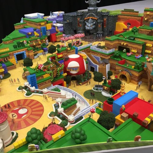 Modelos do Super Nintendo World (Fonte: Twitter/Alicia Stella)