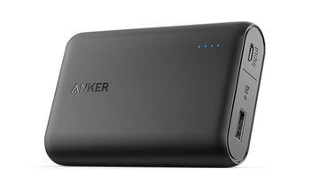 Power bank com 10 mil mAh e porta USB em promoção na Amazon