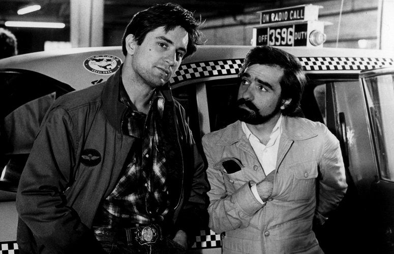 Martin Scorsese e Robert De Niro durante as gravações de 