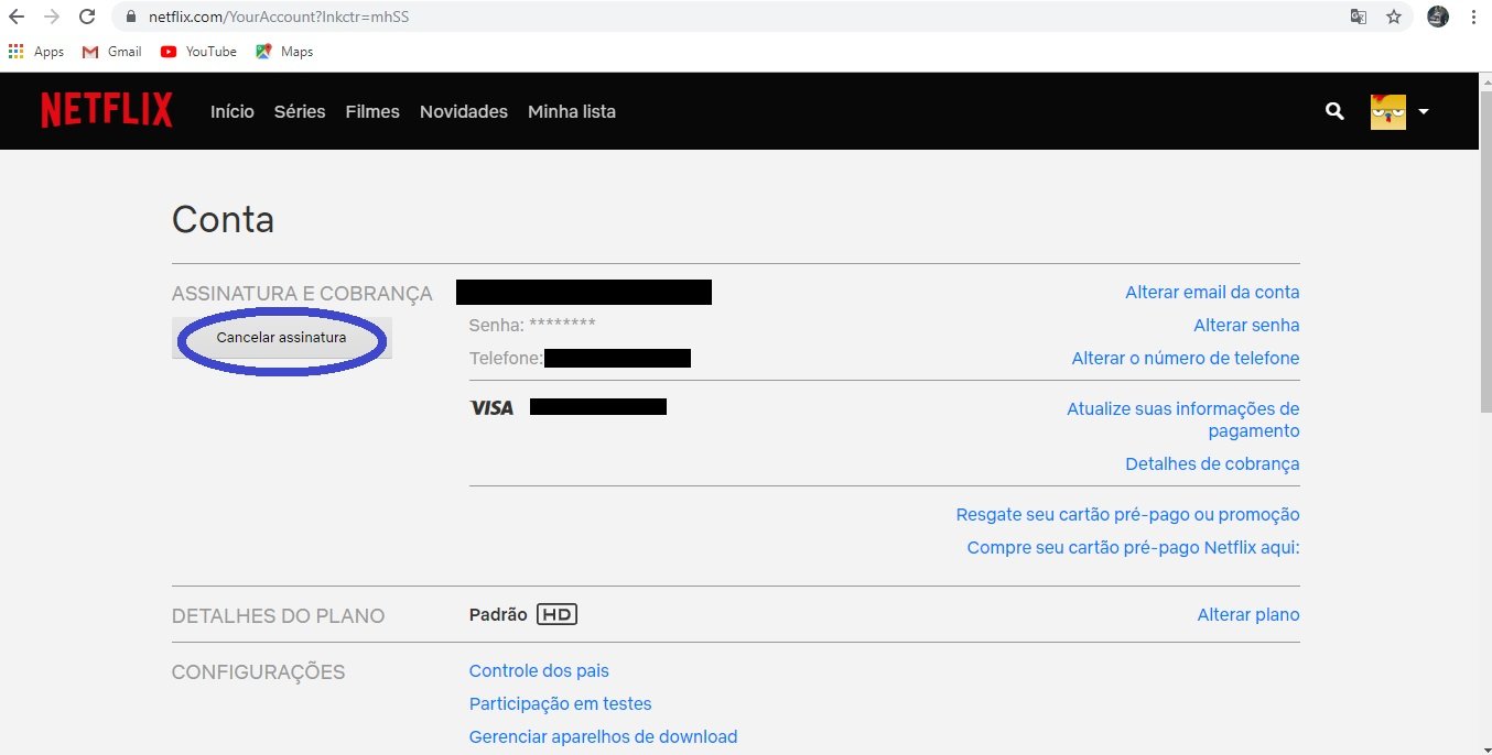 COMO CANCELAR A ASSINATURA DA CONTA NETFLIX PELO