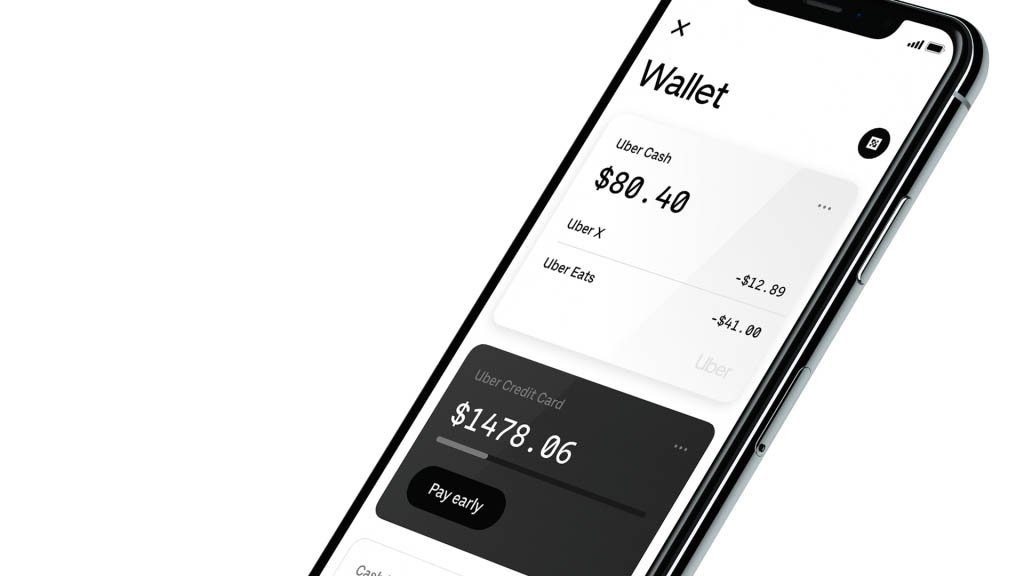 Wallet no aplicativo da Uber