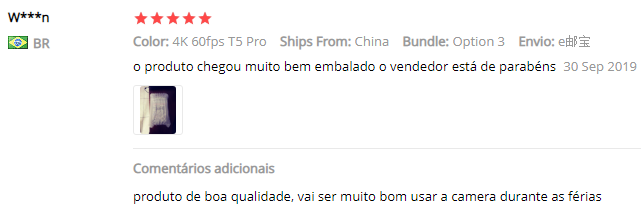 avaliação câmera