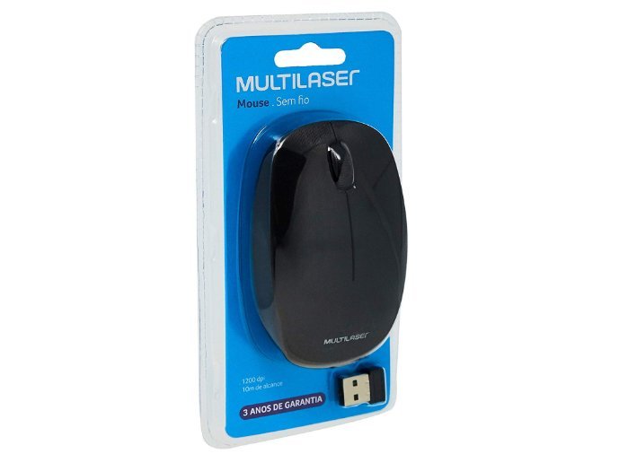 Mouse USB: Multilasar 2.4 Ghz 1200 DPI Preto