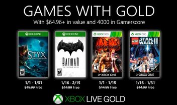 Xbox Games With Gold de janeiro terá Batman da Telltale e Tekken 6