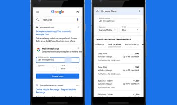 Google lança serviço de recarga de celular em seu app na Índia