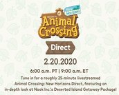 Nintendo Direct com foco em Animal Crossing será transmitido nesta quinta