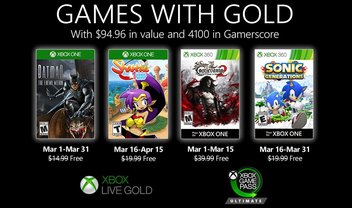 Xbox Games With Gold de março tem Batman, Castlevania e Sonic