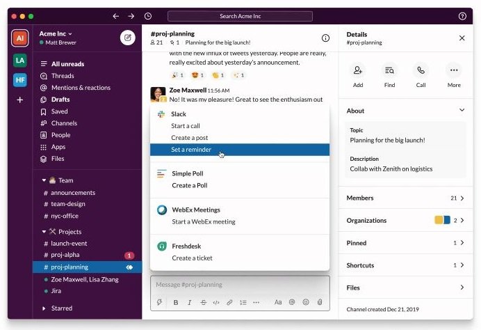 Slack ganha nova interface, em especial nas barras superior e lateral