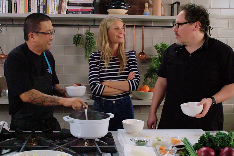 Roy Choi, Gwyneth Paltrow e Jon Favreau em The Chef Show